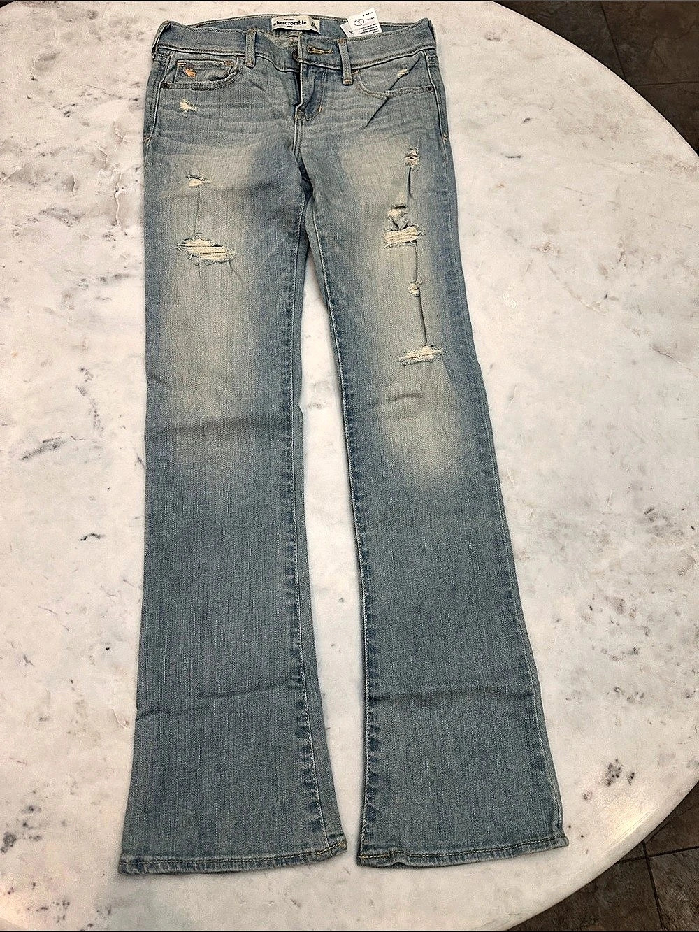 Abercrombie Kids Girls Size 12 Distressed Flare Jeans